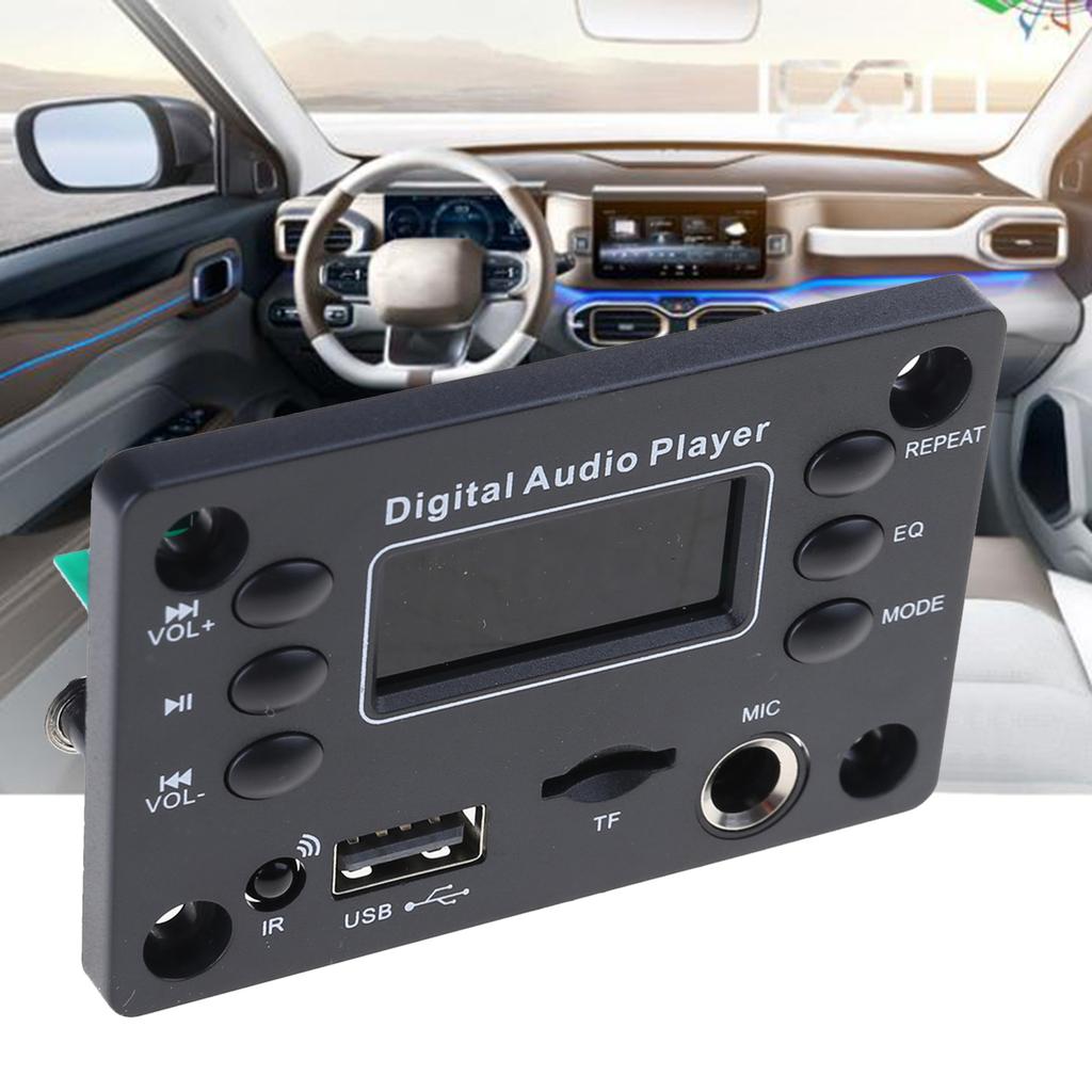 5V/12V Bluetooth-compatible 5.0 Receiver Module MP3 Player Decoding Board with FM Radio Functio for Sound Application