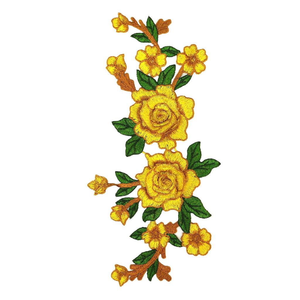 12-Color 3D Water-Soluble Embroidery Appliqué Ethnic Style Clothing Patch