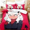 Anime Game Helltaker Bedding Set Printed Bed Set With Pillowcase Bed Duvet Cover Soft Queen King Size Bedclothes Home Boys Adult