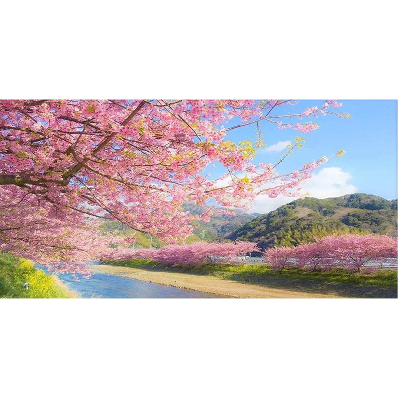 

5d алмазная живопись вишневый цвет дерево Пейзаж комплект для вышивки крестом горный пейзаж полная алмазная вышивка настенное искусство домашний декор 30x60CM