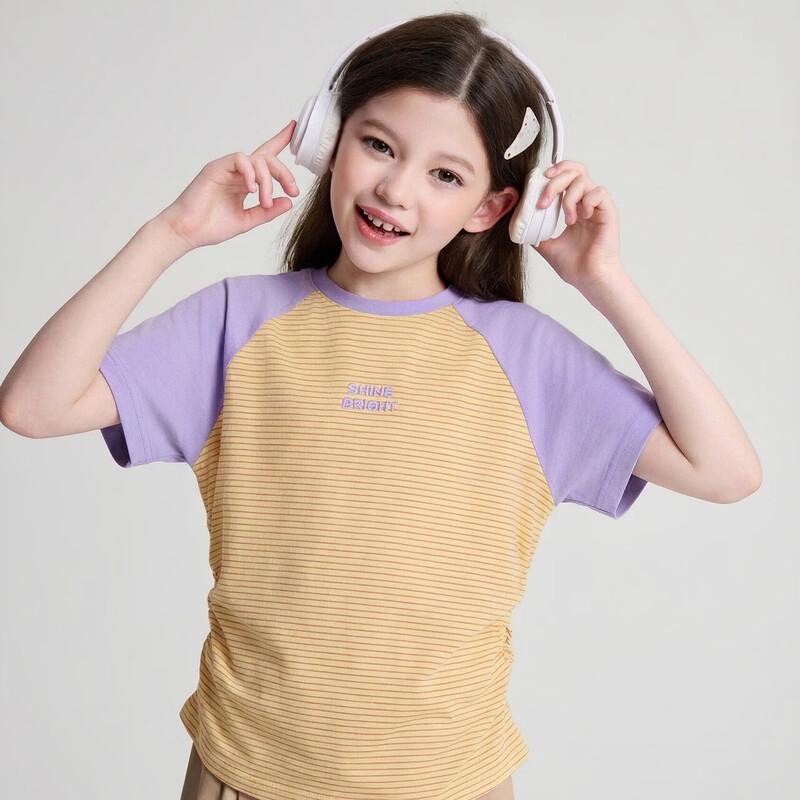 Desa Girls' Stylish Color-Block Raglan T-Shirt
