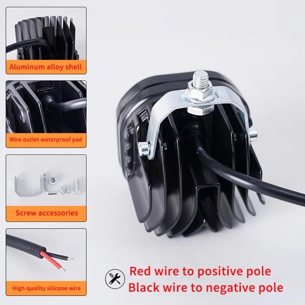 Waterproof Motorcycle Work Light White/Yellow Light Car Fog Lamp Driving Moto Spotlights  Car