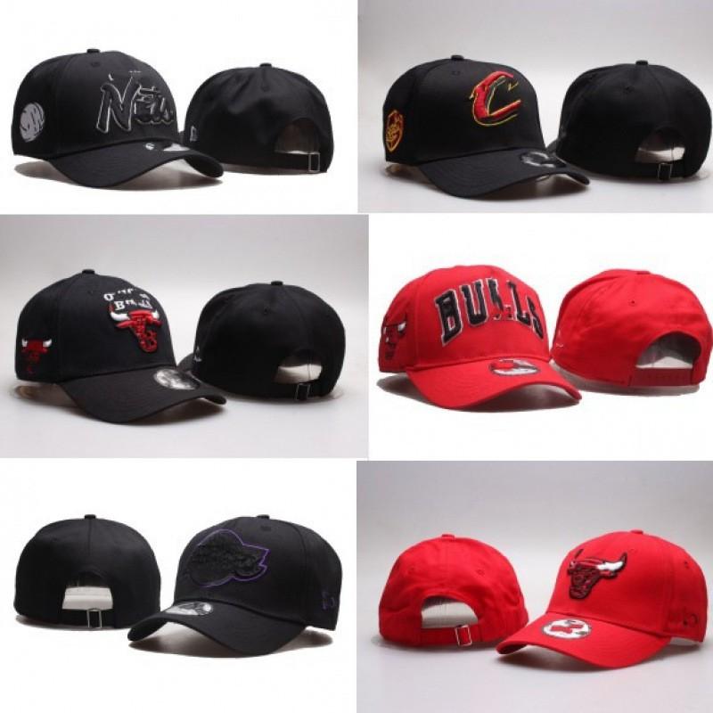 Basketball Team Embroidered Curved Brim Cap Adjustable Fashion Sports Hip Hop Hat