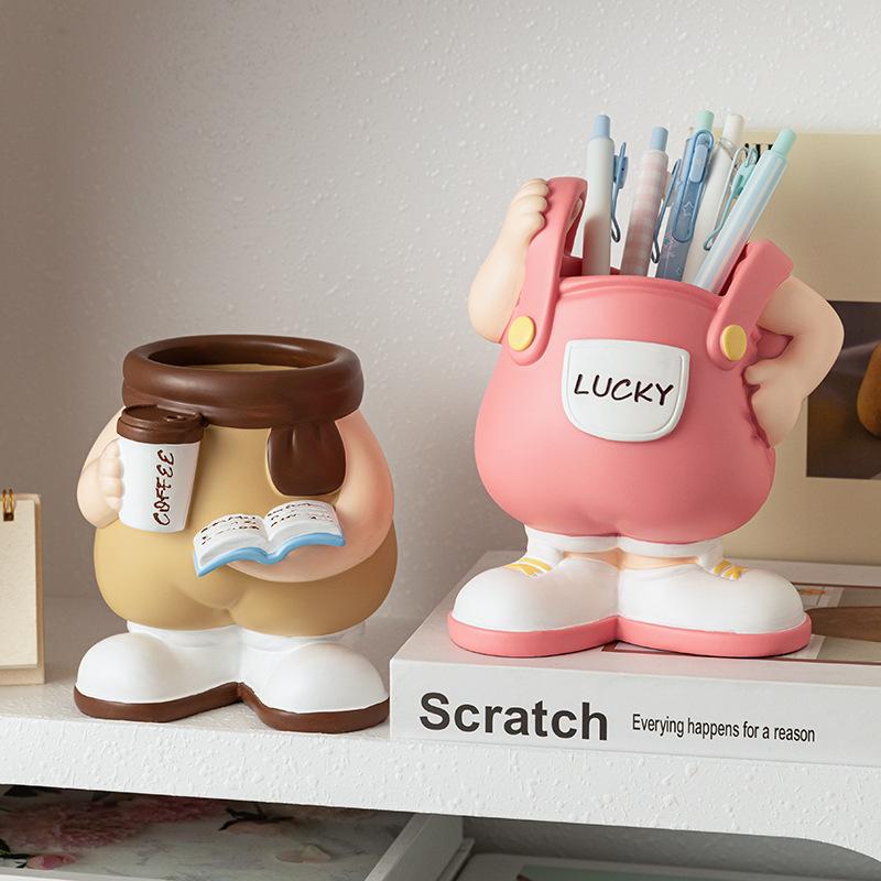 Creative Cartoon Pen Holder Storage Pen Holder Multi-function Desktop Stationery Children's Fun Office Supplies Children's Day School Gift