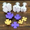 Set of 3 DIY Fondant Mold Multi-Shapes Fondant Stamps Kitchen Baking Tools Plastic Material Baking Supplies for Children