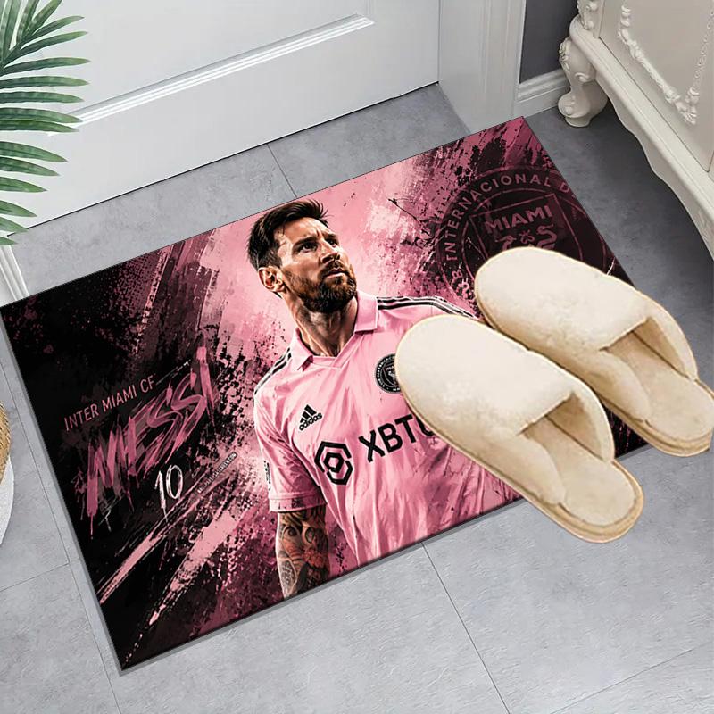 1PC Argentina Football Star Messi Rug Game Carpet, Floor Mat for Bedroom Living Room Entryway Rug, Home Decor Idea Gift for Christmas birthday