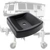 Dual Trailer Wheel Dock Swirl Jack Caster 6" Wheel Chock Stopper | Reinforced Rubber/4000lbs Capacity, Travel Trailer Tongue Jack Double Wheel