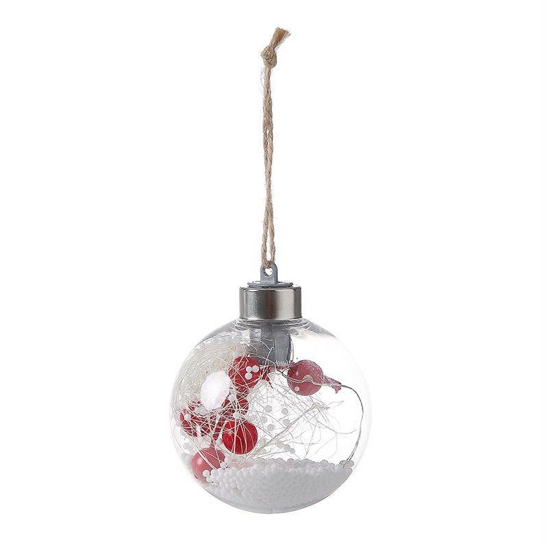Elegant Led Transparent Ball Light Christmas Tree Ornaments Ideal For Holiday Decoration