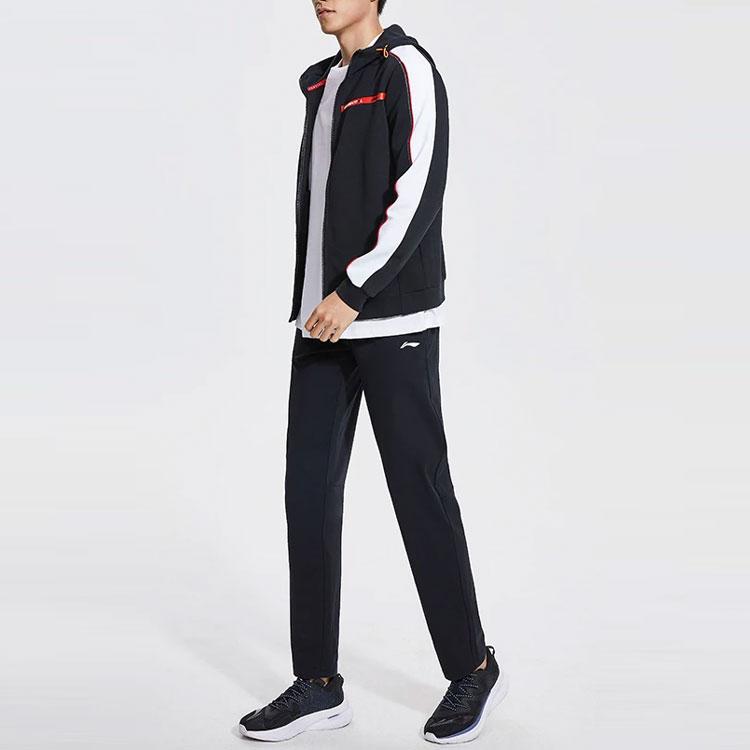 Li Ning Training Series Logo Quick-Dry Knit Sports Pants Men Bottoms Black AKLR187-1