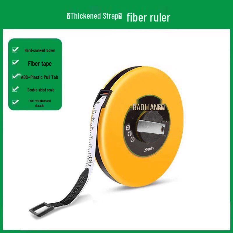 Thickened Drop-Proof Fiber Tape Measure for Engineering Surveys - 10/20/30/50m