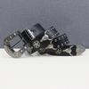 Crocodile Pattern Western Riveted Bull Head Leather Belt - Punk Y2K Unisex
