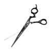 7.0 Inch Black Paint, Curved Handle, Hair Scissors, Pet Scissors, Dense Tooth Scissors