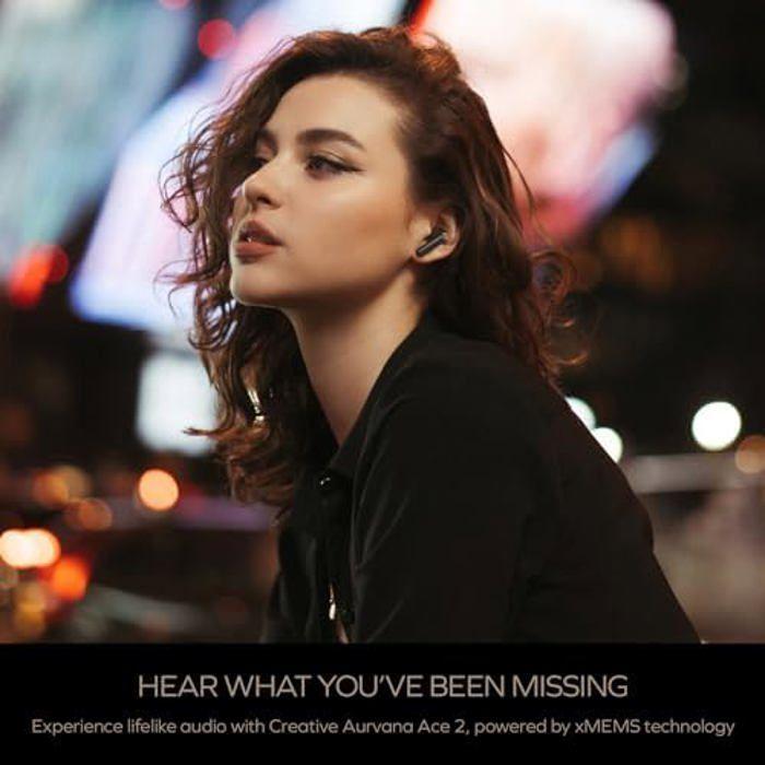 In-ears sans fil - creative - aurvana ace 2 - noir - confort optimal - son haute fidélité