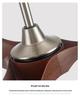 Nordic Silent Ceiling Fan Light with Wood Grain for Coffee Shop or Restaurant Decor