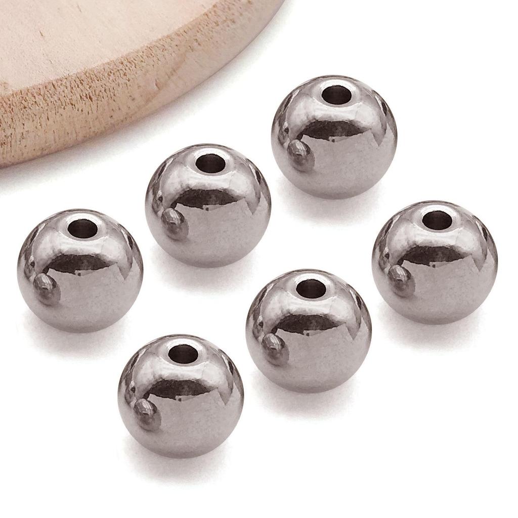 18K Gold Stainless Steel Spacer Beads & Precision Steel Ball for Necklace/Bracelet DIY Jewelry Accessories.
