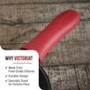 Support de Poignée Protection en Silicone pour Poêles à Frire en Fonte Ø 16-20cm Victoria 35624 Rouge