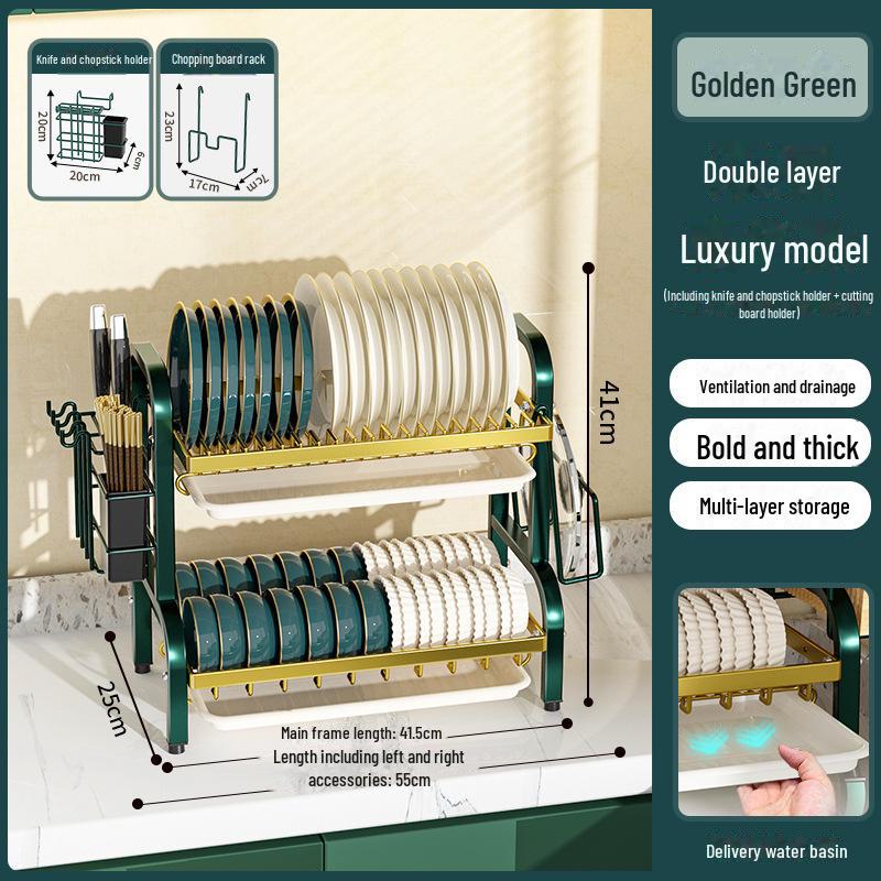 Multifunctional Kitchen Sink Dish Storage Rack