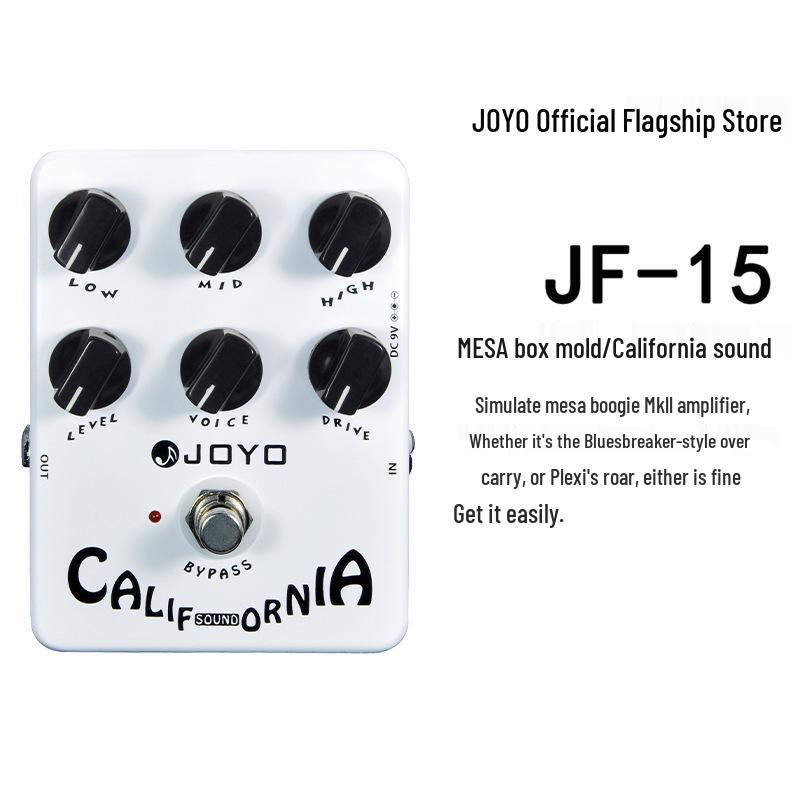 Pedal de Efeitos Overdrive & Distorção Analógico/Digital Série JF da JOYO