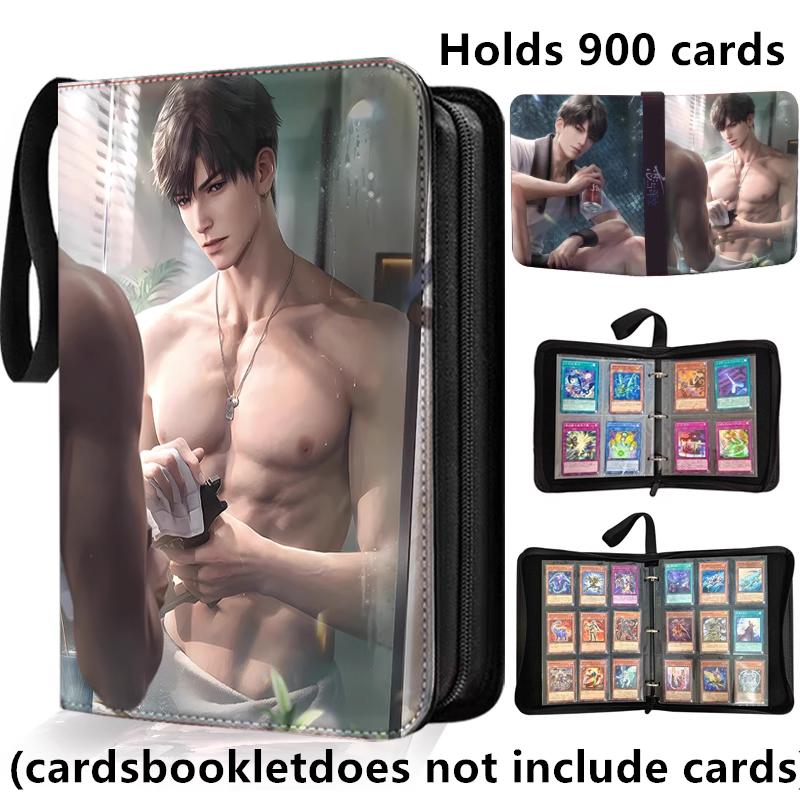 400/900pcs Love and Deep Space Card Album Book Folder 4/9 Card Slots Collections Zipper Double Pocket Card Binder Holder