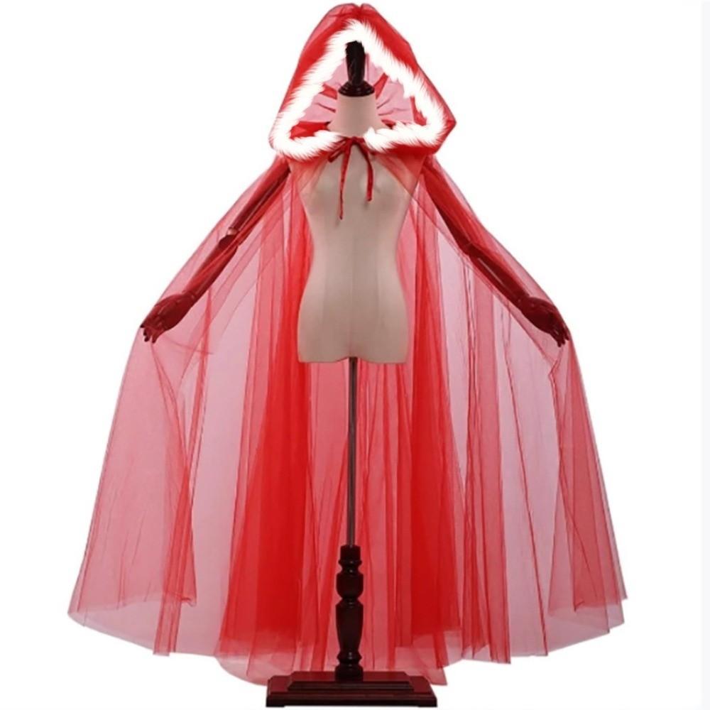 Polyester Witch Wizard Hooded Cloak Fairy Tale Cosplay Costume Cape Red Riding Hood Kids/Adults