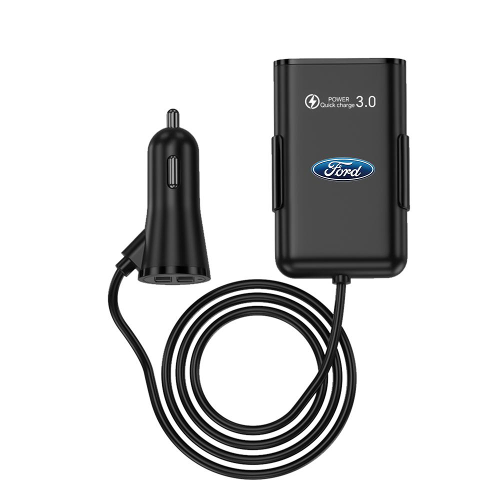 WGL2 USB Car Charger Type C Fast Charging Phone Adapter Socket For Ford Kuga Transit Ecosport Focus Ranger Mondeo Mustang Fusion ST