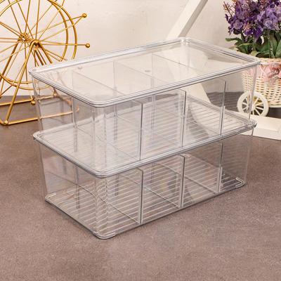 Tea Bag Storage Box Office Multifunctional Storage Box With Lid Acrylic Organizer Coffee Bag Compartment Box