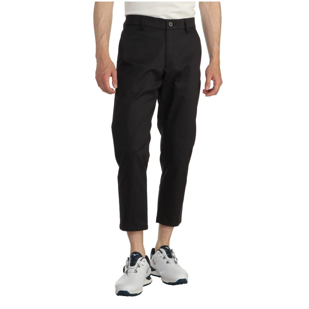 

Mizuno Golf Wear Move Cotton Ankle Elastic Water M Pants, 8/10th Length, Blend, Length, Stretch, Waist, Repellent, E2MF2A20, Men s, Black, чёрный