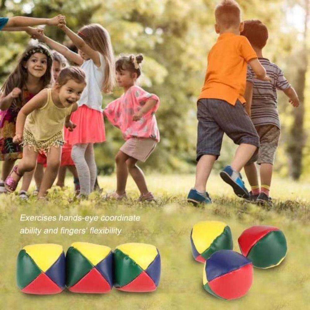 3Pcs Outdoor Professional Small Kids toy Children Interactive balls Beginner Kit Juggling balls