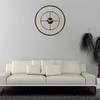 Iron Roman Number Open Dial Wall Clock Analog Clock for Living Room Bedroom Kitchen Hall (16 Inch, Black and Golden)