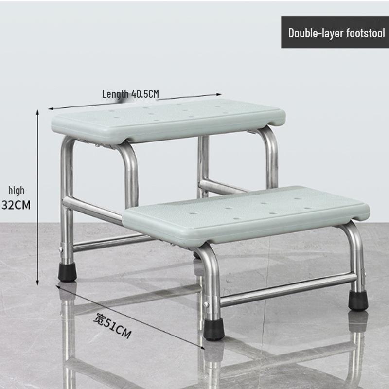 

Многослойная съемная подставка для ног и стул для переобувания из нержавеющей стали для домашнего или гинекологического использования