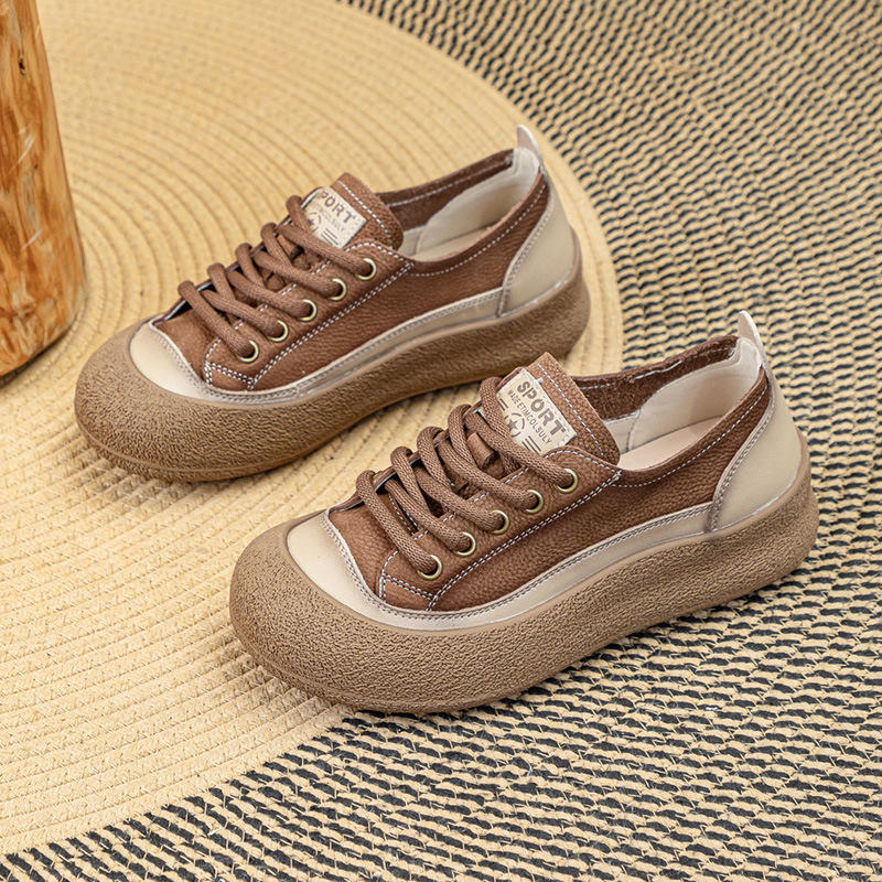 Retro Ugly Cute Thick Baseplate Shoes Women's Autumn New Soft Sole Versatile Casual Sports Women's Shoes