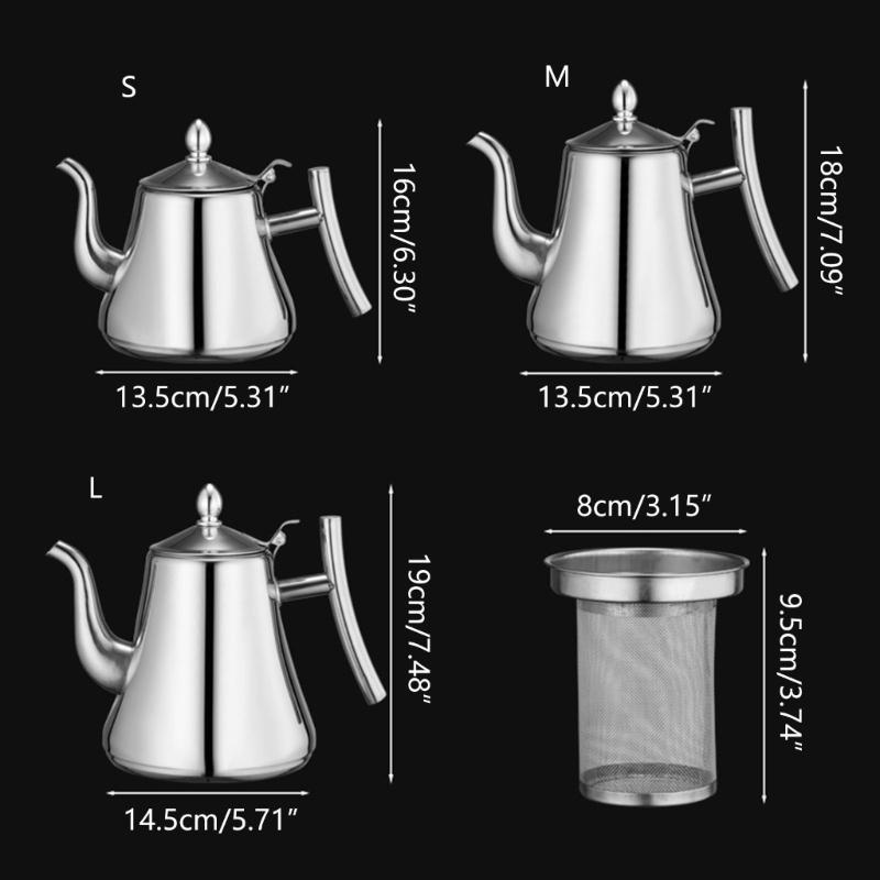 Water Kettle Stainless Steel Material Gooseneck Tea Pot for Pour Over and Tea