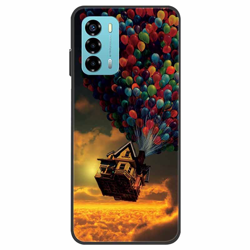 Custodia per ZTE Blade V40 Vita Fiore Marmo Nero Paraurti Morbido TPU Silicone Cover per ZTE V 40 Vita / Blade V40 Vita Custodie per Telefono