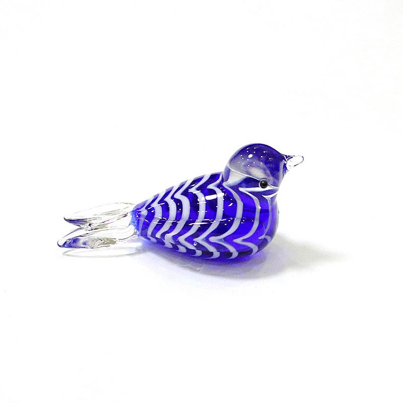 Miniature Murano Glass Bird Decorative Figurine Japan Style Home Fairy Garden Decor Accessories Lovely Handmade Animal Ornaments