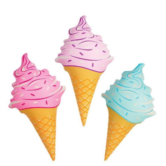 Ice Cream Inflatable Toy Extra Large Ice Cream Pool Float Kids Floating Toy for Swimming Pool Water Play