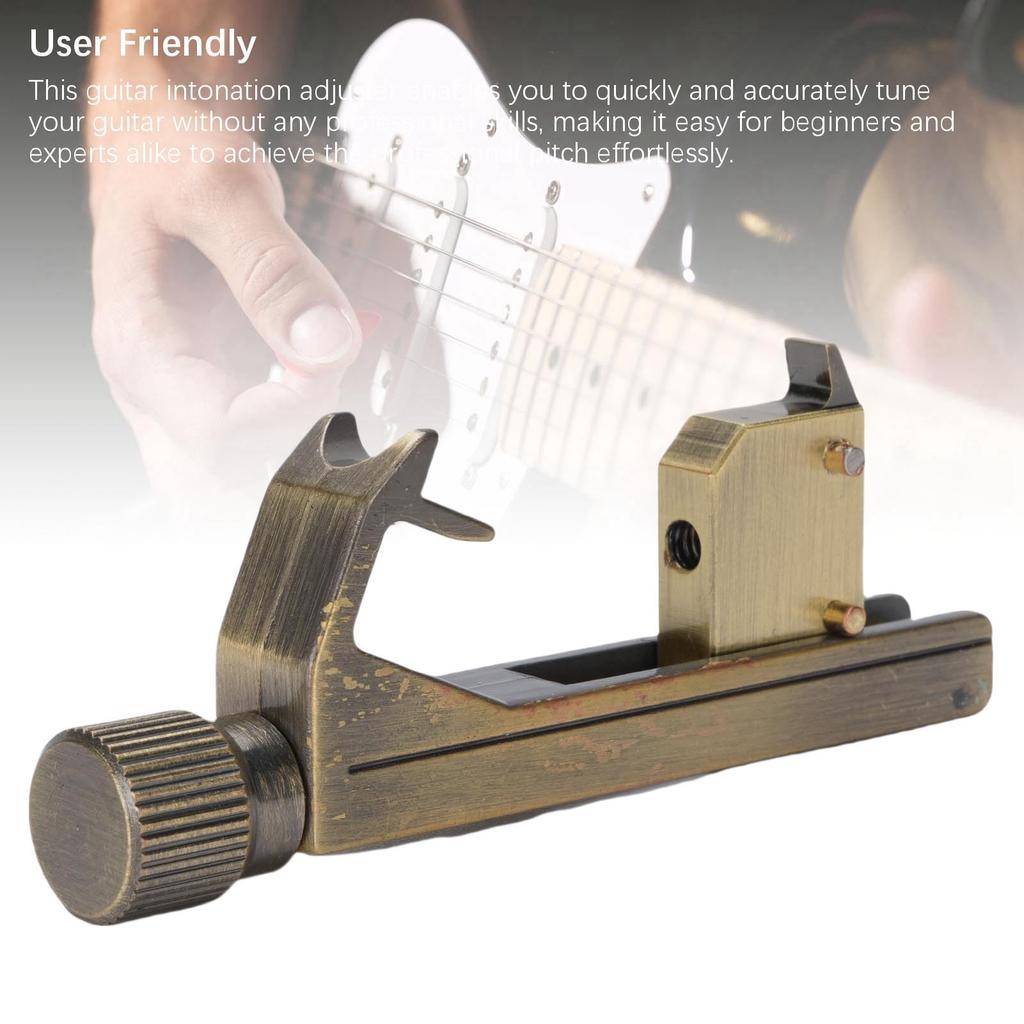 Fockety Octave Calibration Stainless Steel Guitar Intonation Adjuster for Electric Guitar Tuning with Precision Pitch Portable and Durable for Indoor