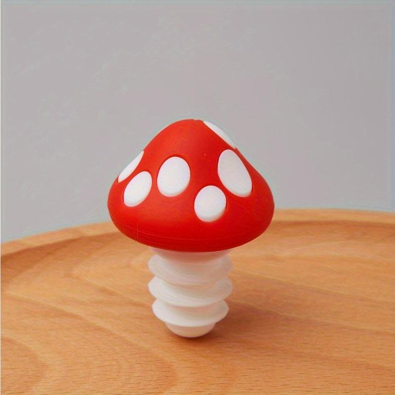 2 szt. Świąteczny korek do butelki wina w kształcie grzyba - Gadżet kuchenny do butelek