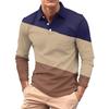 Men's Long-sleeved Collared Button-down Pocket Casual Top