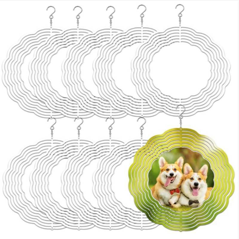 Aluminum Diy Heat Transfer 3d Wind Chime Hanging Ornament For Home Decor And Gift
