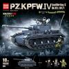 WWII Military Tiger & Panther Tank Building Blocks - Armored Vehicle Assembly Toy Gift