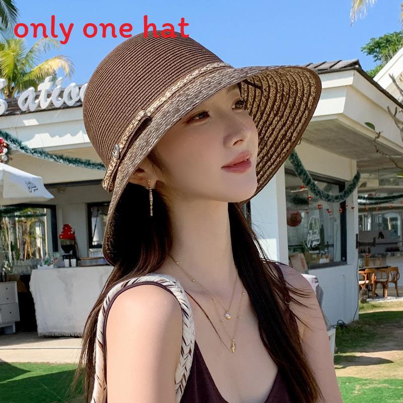 Summer Straw Hat For Women With Wide Brim And Breathable Raffia Material For Beach And Vacation Use