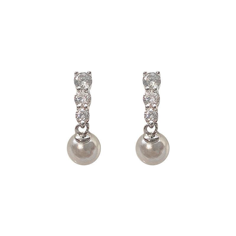 High-end Retro Earrings, Pearl Tassel Earrings, Diamond Earrings, New Autumn and Winter Style