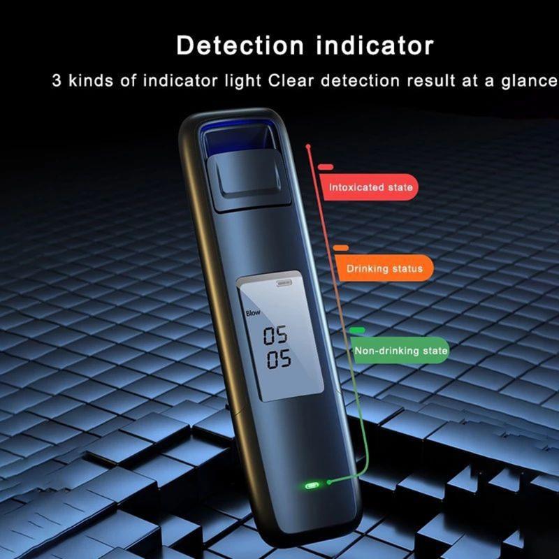 Non-Contact Alcohol Tester with LED Display USB Rechargable Breathalyzer Alcohol Detection Device Personal Home Use