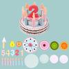 Wooden Simulation Double-layer Birthday Cake, A Family Kitchen Cutting Toy, Can Be Used As A Decoration or As A Gift
