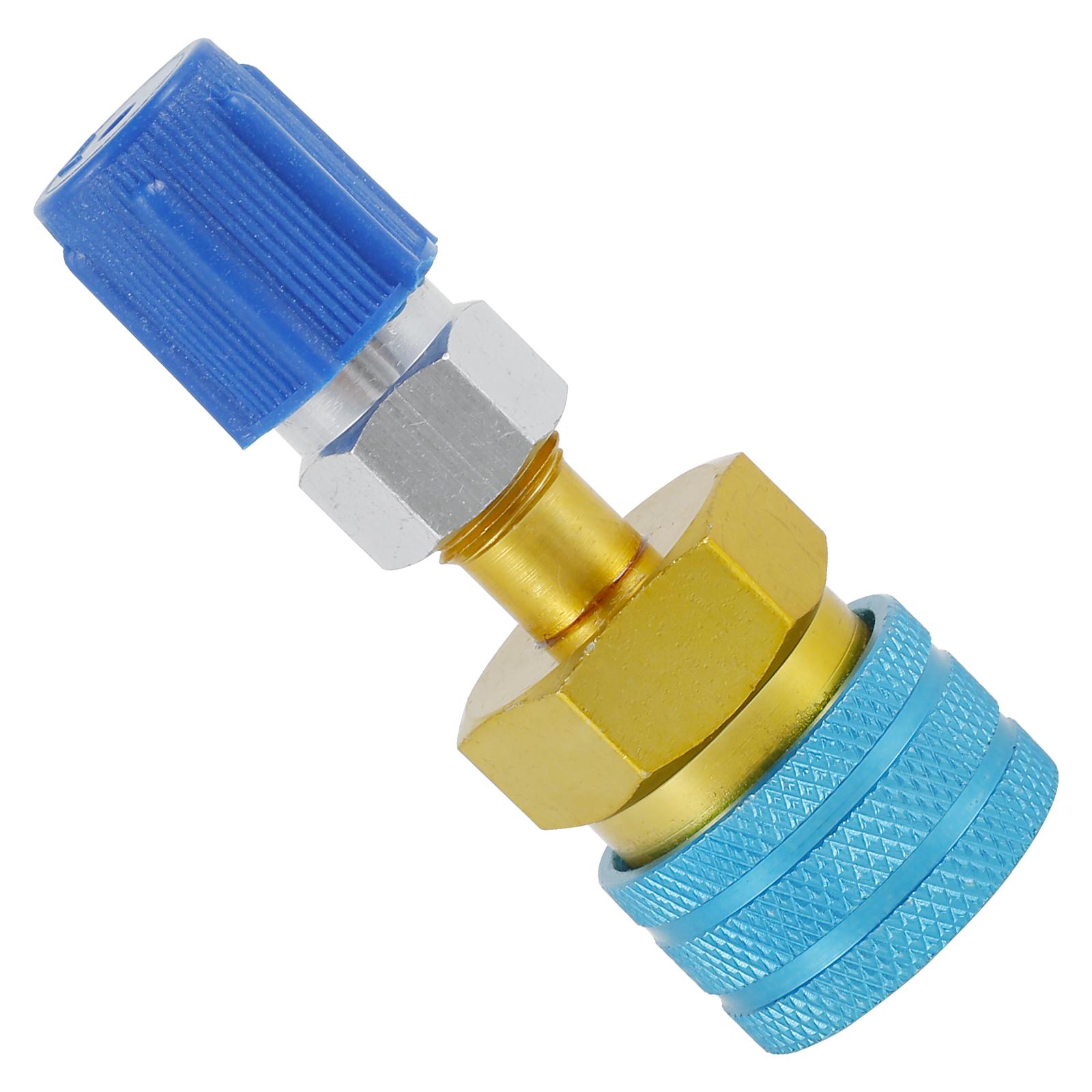 

R1234YF Соединитель низкого давления, алюминиевый адаптер для шланга зарядки переменного тока, устойчивый соединитель для автомобильного кондиционера, быстросъемный адаптер