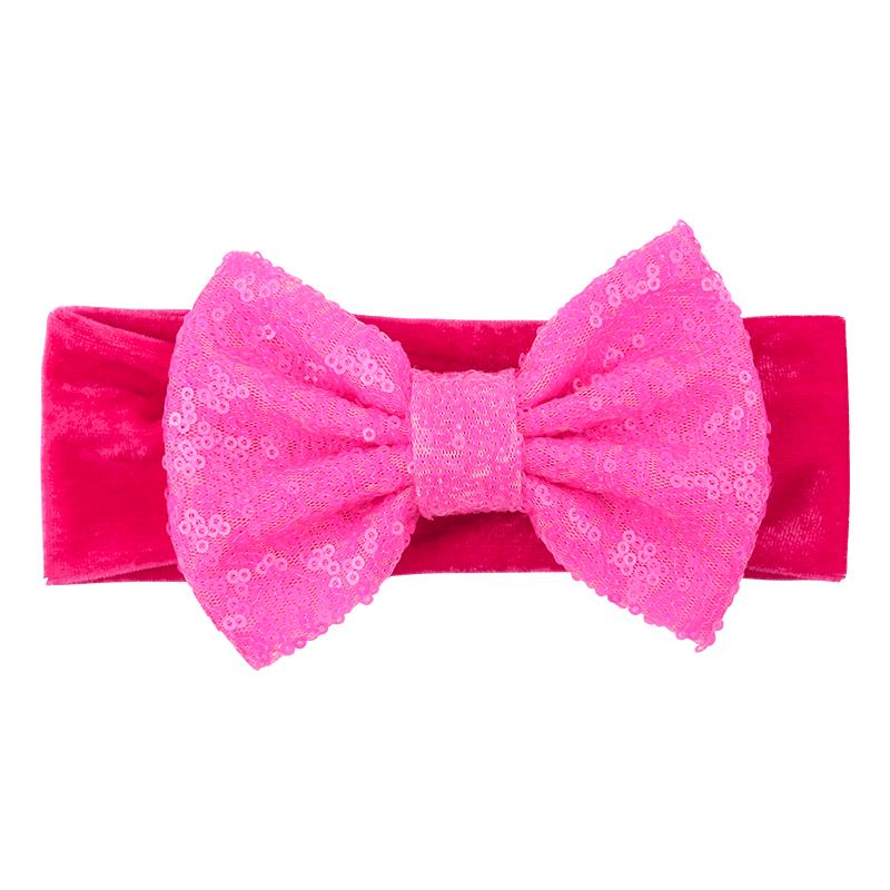 Baby Soft 5" Hair Bow Headband Kids Girls Velvet Headwrap Turband Toddler Photo Pro DIY Hair Accessories