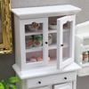Wooden Miniature Display Cabinet With Openable Door And Drawers For Doll House Kitchen Scene Accessories Organization