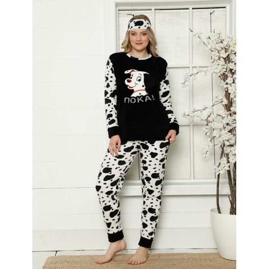 

Женская пижама с манжетами Akbeniz Welsoft Fleece 8415