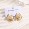 New Versatile Temperament Stainless Steel Drop Glaze Enamel Stud Earrings Personalized Niche Light Luxury Sweet Earrings Women