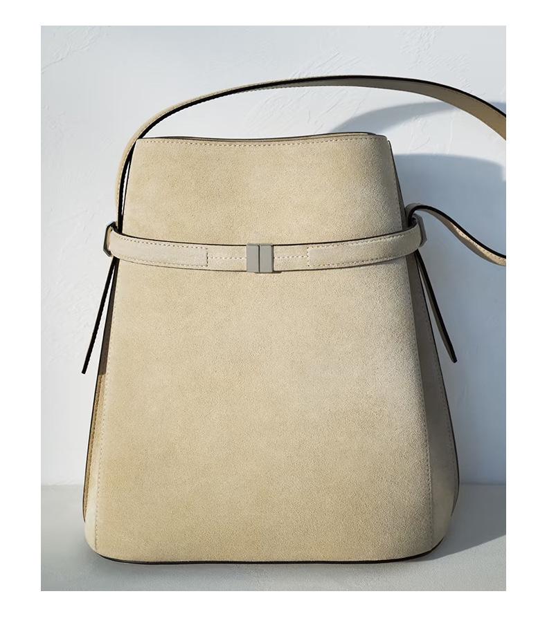 TOTEME Genuine Leather Women's Crossbody and Shoulder Bag - Casual Swedish Design for Commuting
